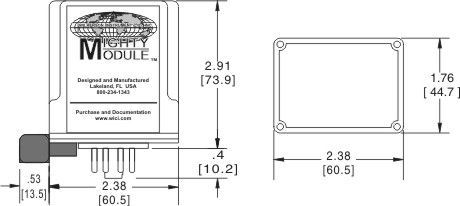Thermocouple Input Mighty Module Dimension Drawing